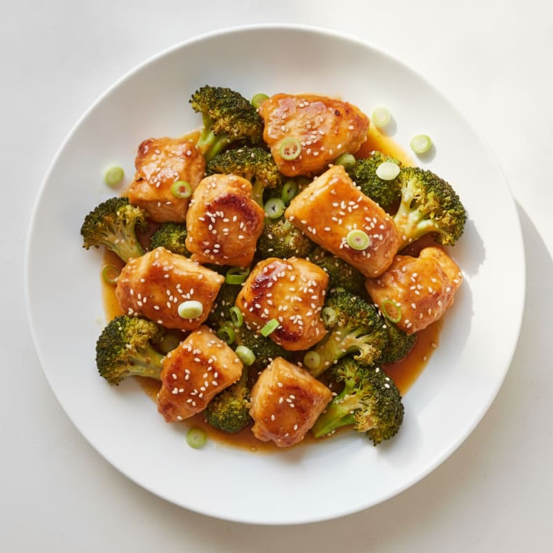Baked Orange Chicken with Broccoli