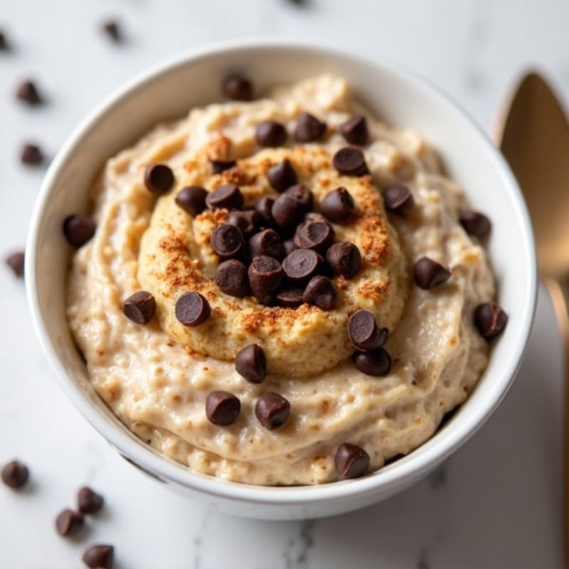 Creamy Chocolate Chip Cookie Dough Protein Oatmeal