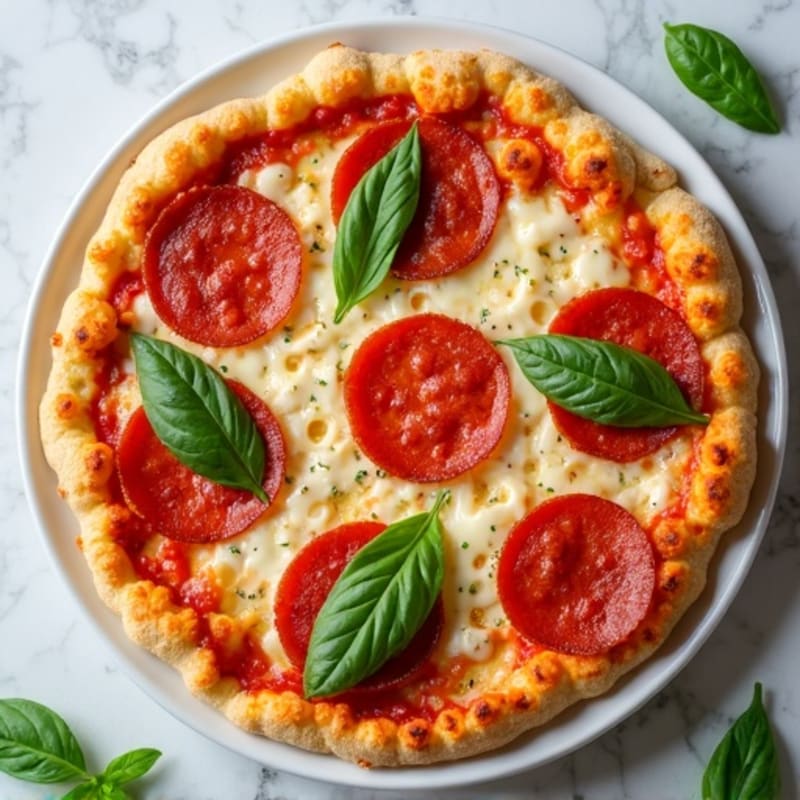 Cauliflower Crust Pizza with Turkey Pepperoni