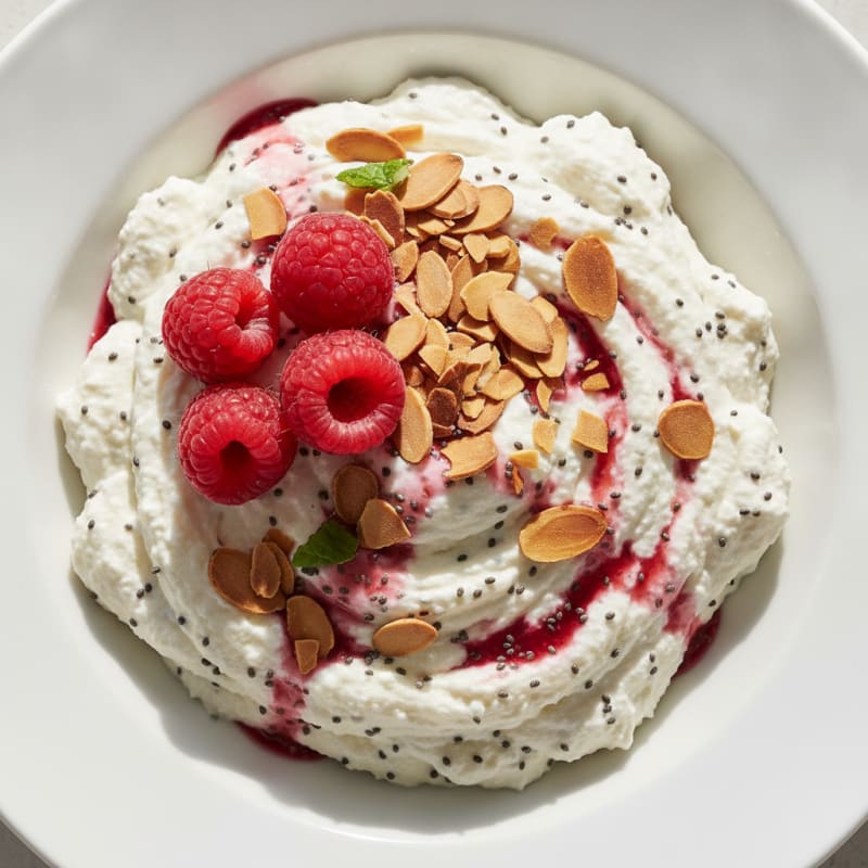 Silky Greek Yogurt Protein Mousse with Fresh Berries