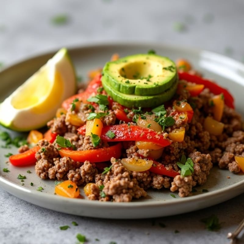 Savory Ground Beef and Bell Pepper Skillet