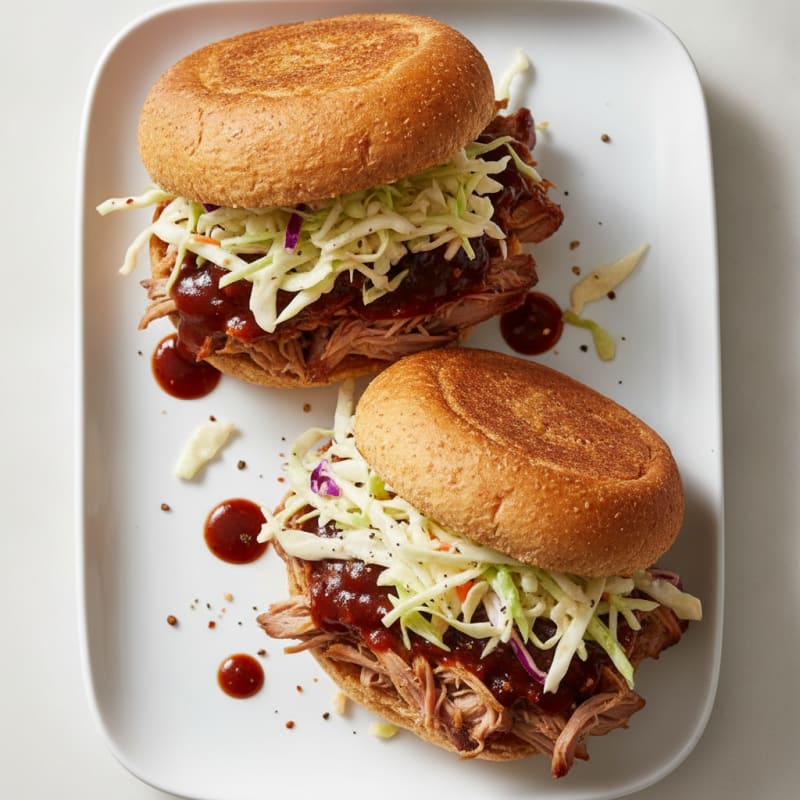 Clean BBQ Pulled Pork Sandwiches