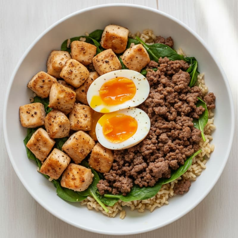 Savory Chicken and Beef Protein Bowl