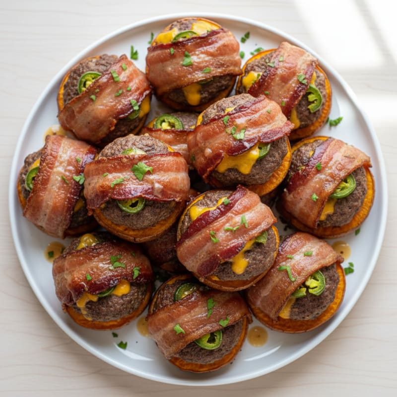 Crispy Bacon-Wrapped Jalapeño Sliders