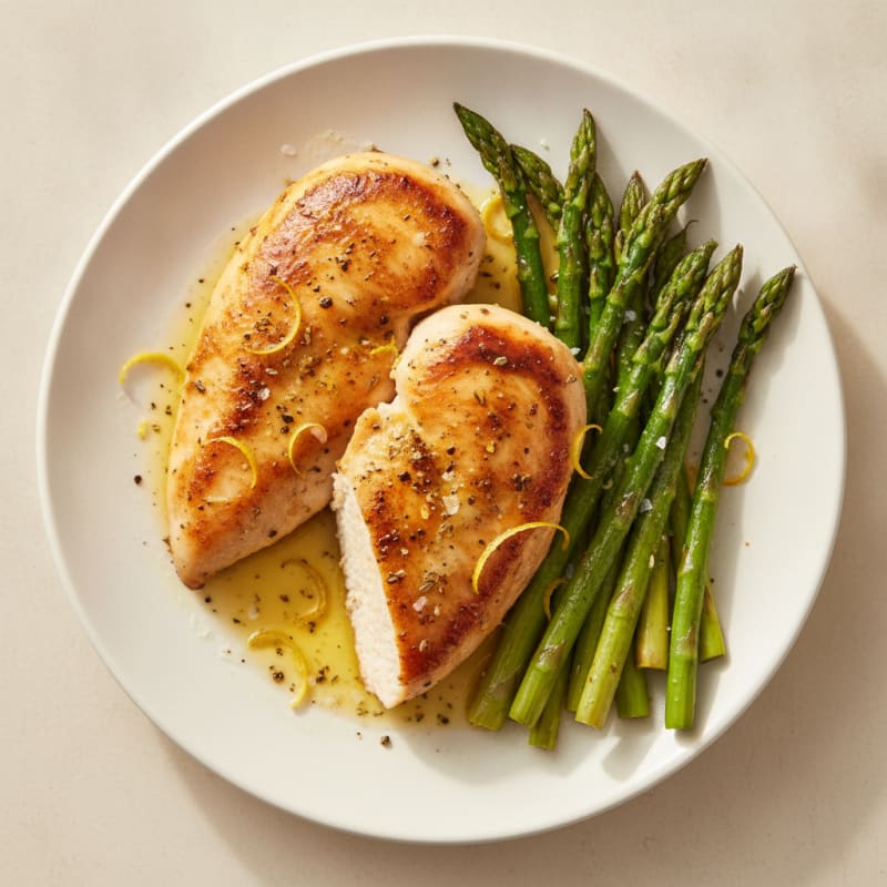 Lemon Herb Chicken with Roasted Asparagus