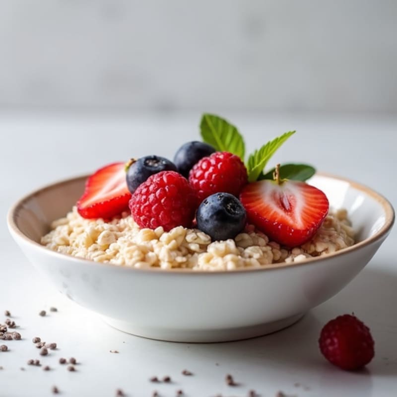 Vanilla-Berry Protein Overnight Oats