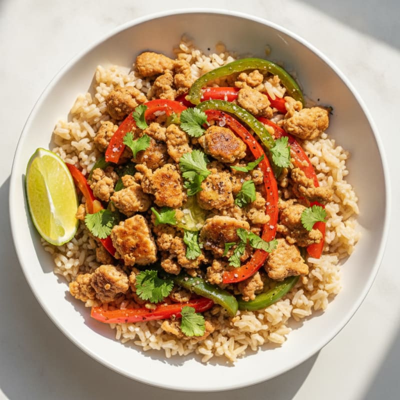 Ground Turkey and Rice Bowl