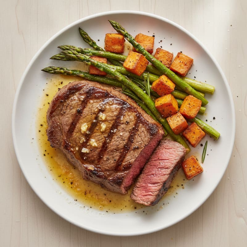 Pan-Seared Steak with Garlic Butter