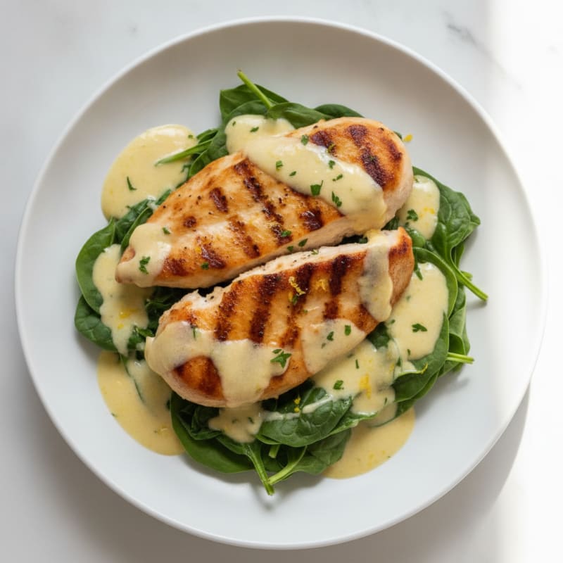 Chicken and Spinach with Lemon Ricotta Sauce