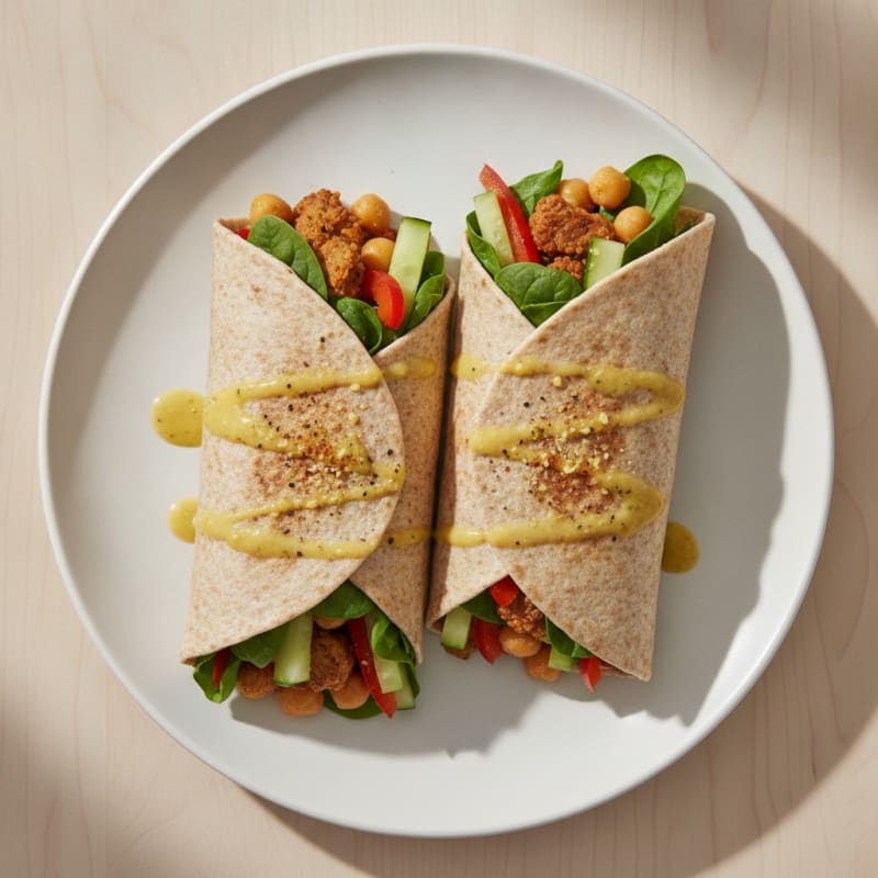 Garbanzo Bean & Veggie Wraps