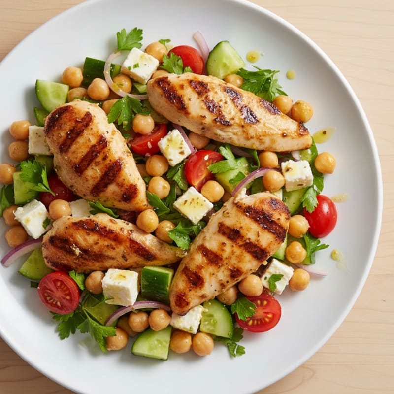Mediterranean Chickpea and Feta Salad