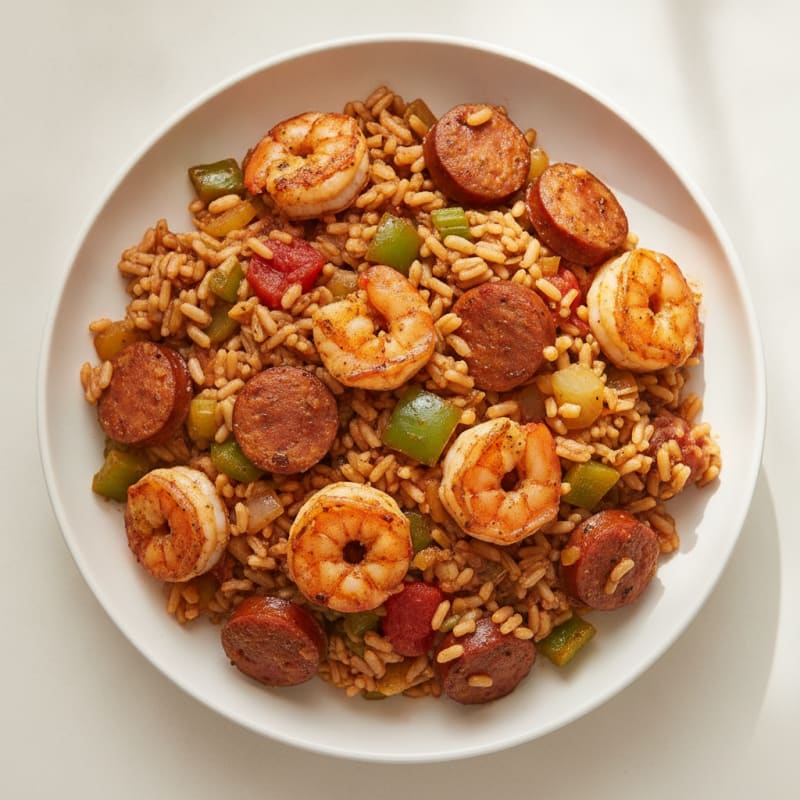 Creole Shrimp and Sausage Jambalaya