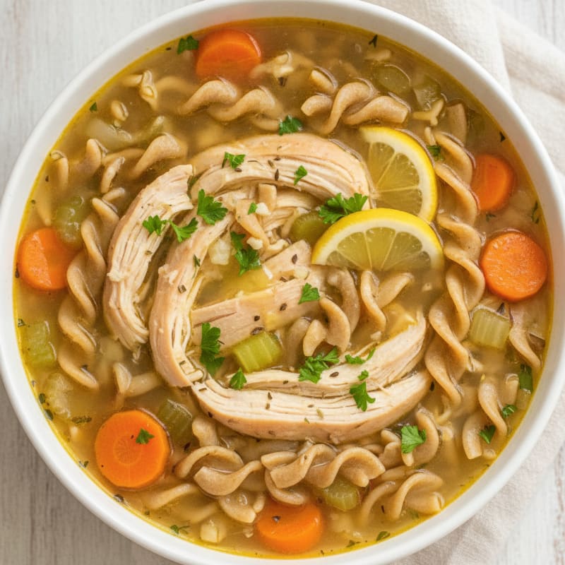 Slow-Cooked Chicken Noodle Soup