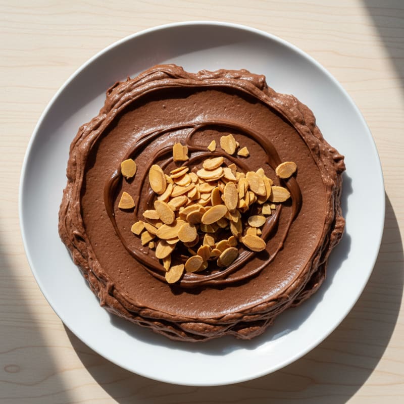 Silky Chocolate Protein Pudding with Toasted Almonds