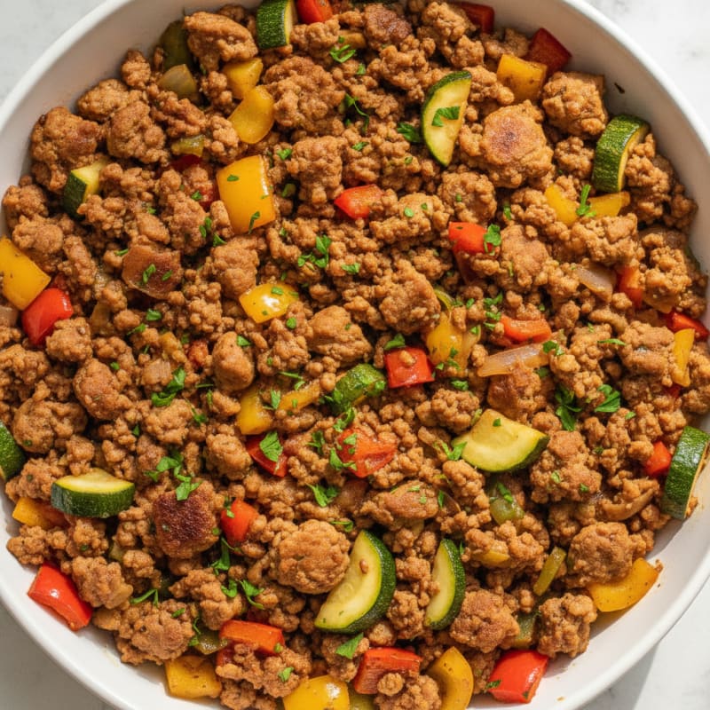 Savory Ground Turkey and Vegetable Skillet