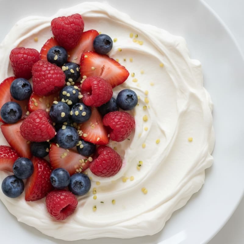 Creamy Greek Yogurt Protein Pudding with Mixed Berries