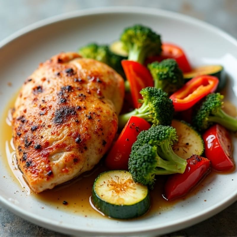 Spicy Roasted Chicken and Crispy Sheet Pan Vegetables