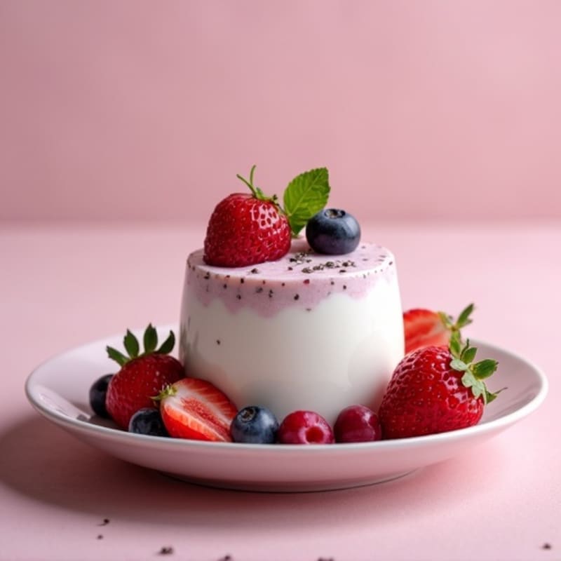 Silky Greek Yogurt Protein Mousse with Berries