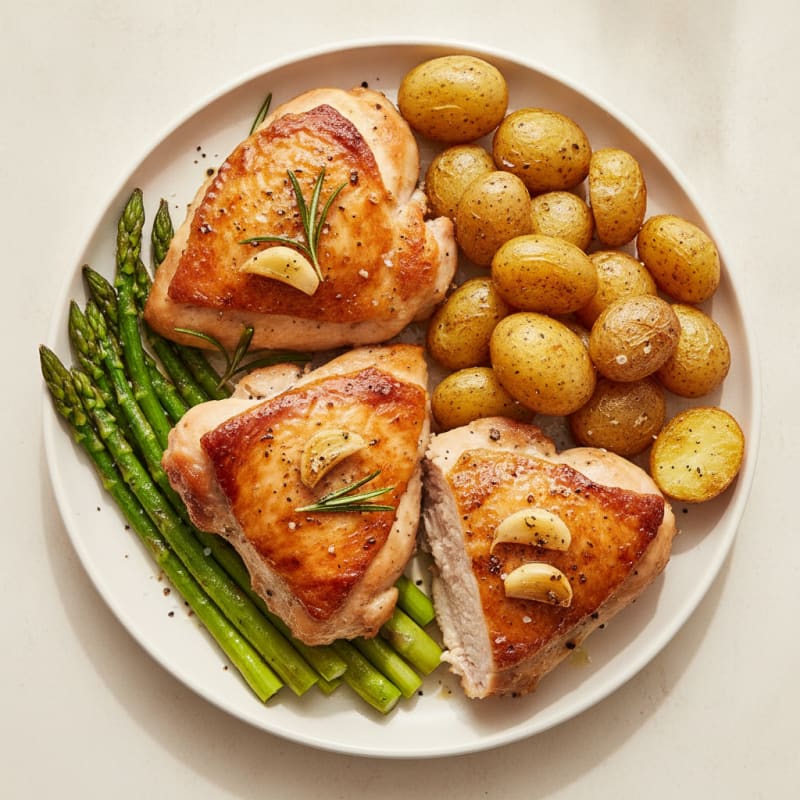 Garlic Herb Roasted Chicken Thighs