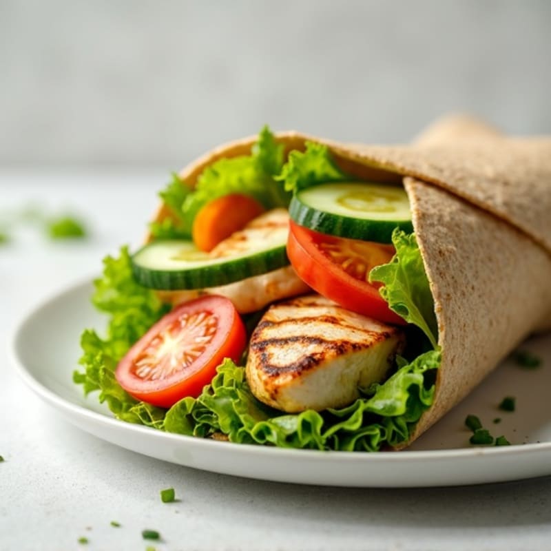Grilled Chicken and Fresh Veggie Wrap