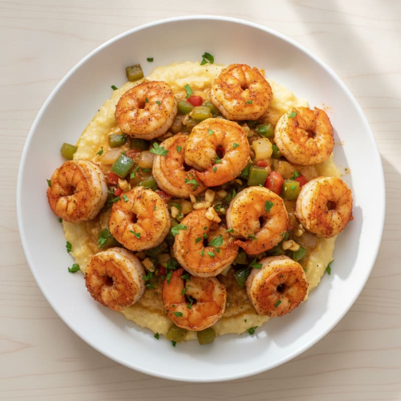Cajun Shrimp with Creamy Grits