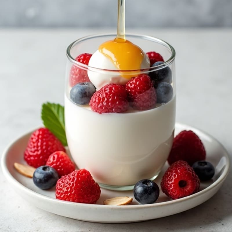 Greek Yogurt Protein Parfait with Mixed Berries