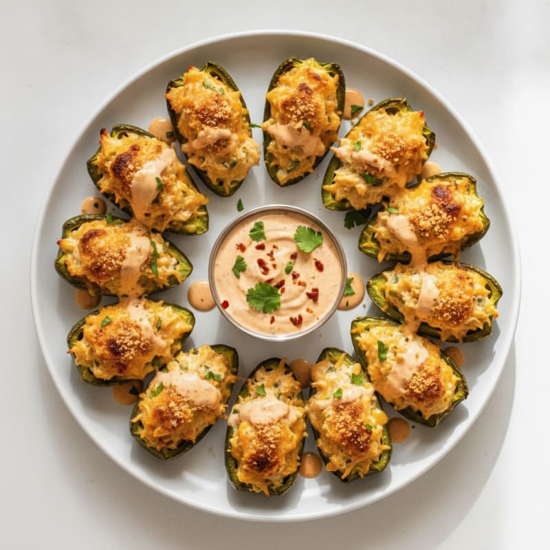 Baked Jalapeño Poppers with Chipotle Ranch