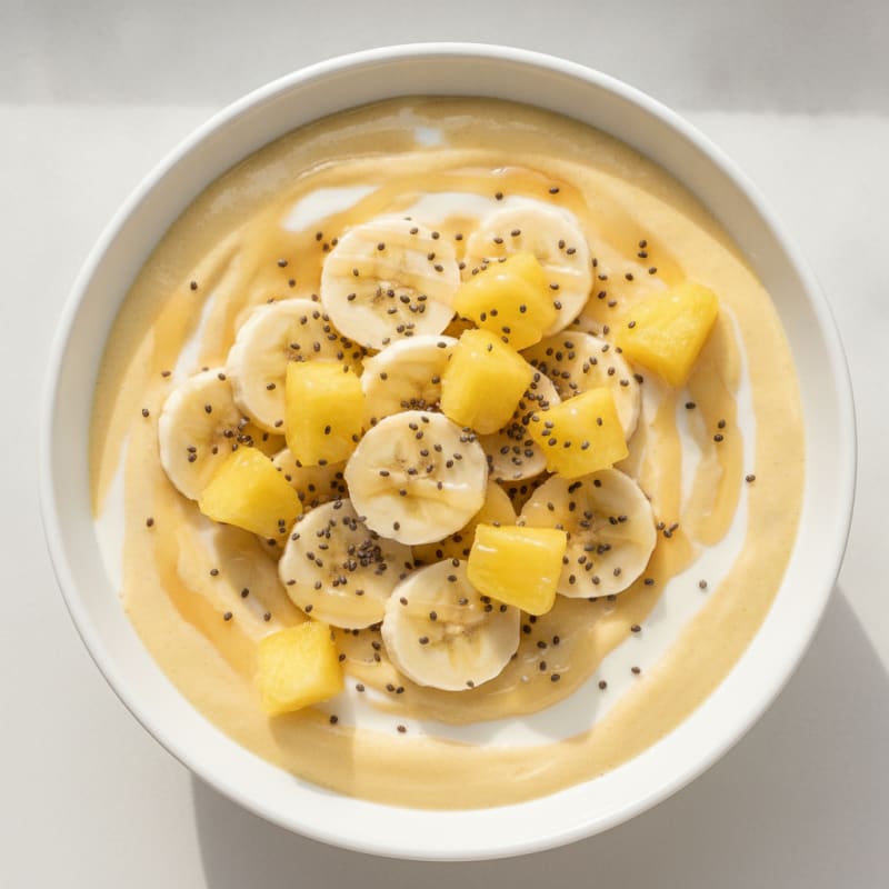 Tropical Pineapple Banana Protein Smoothie