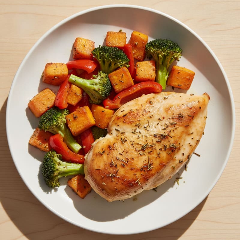 Herb-Roasted Chicken with Roasted Vegetables