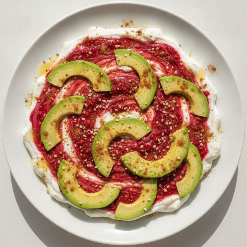 Avocado Greek Yogurt Berry Swirl