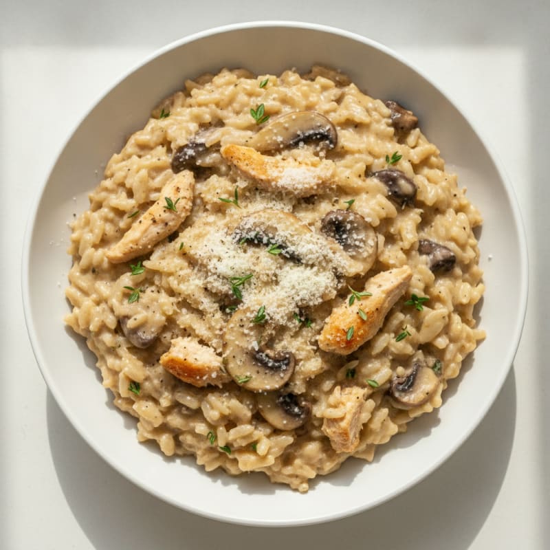 Creamy Parmesan Mushroom Risotto