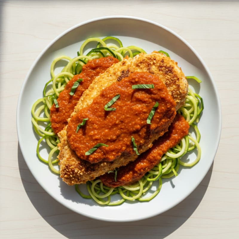 Parmesan-Crusted Chicken with Marinara