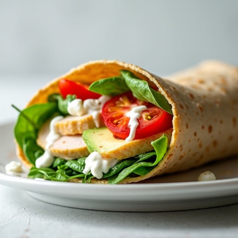 Creamy Turkey Avocado Wrap