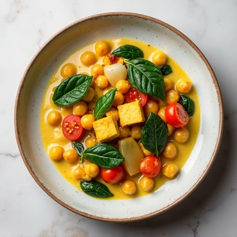 Creamy Coconut Chickpea and Spinach Curry
