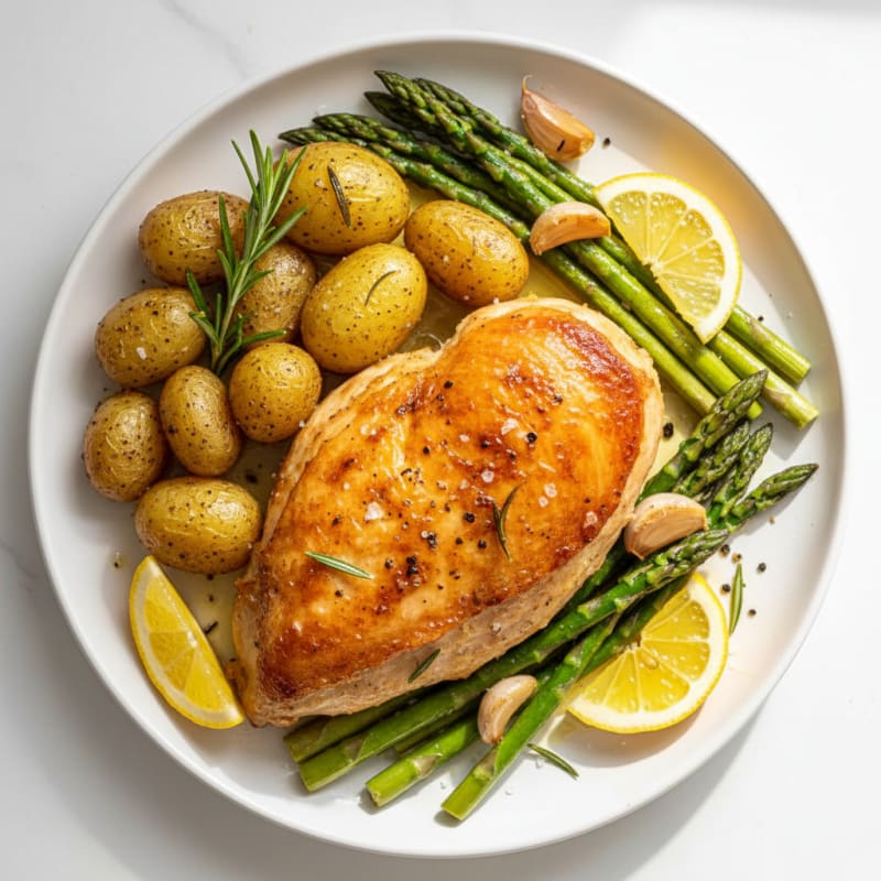 Crispy Lemon-Herb Roasted Chicken