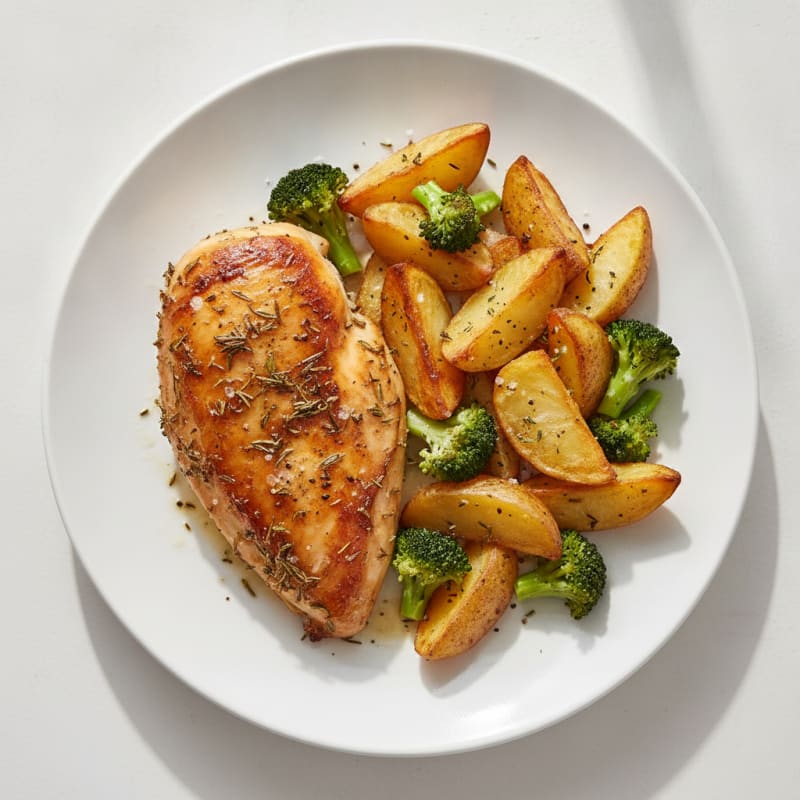 Roasted Chicken with Herbed Potatoes