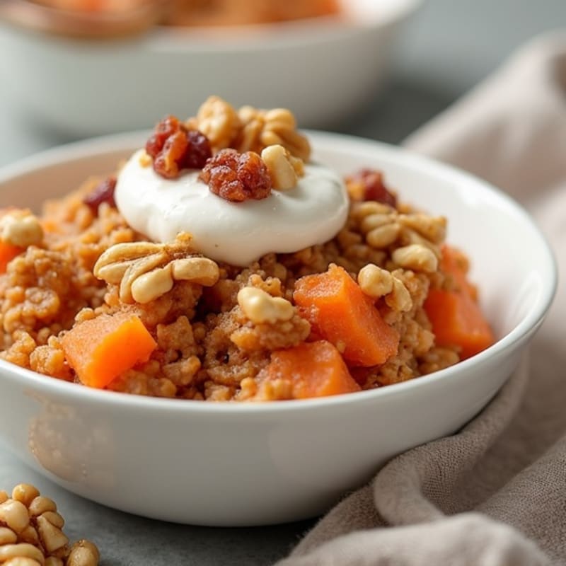 Cinnamon-Spiced Carrot Cake Baked Oatmeal