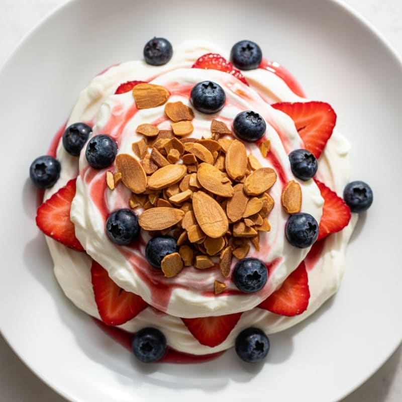 Greek Yogurt Protein Parfait with Berries and Almonds