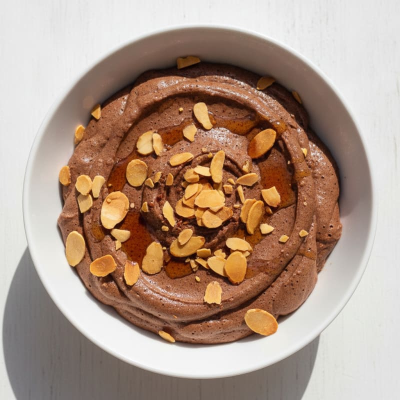 Creamy Chocolate Protein Pudding with Almonds