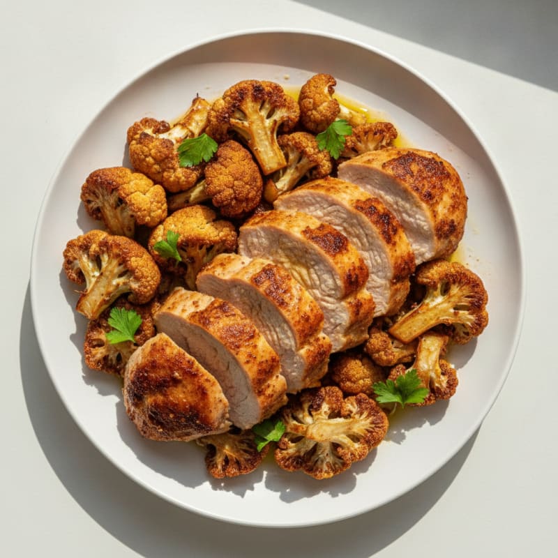 Seared Turkey Breast with Roasted Cauliflower