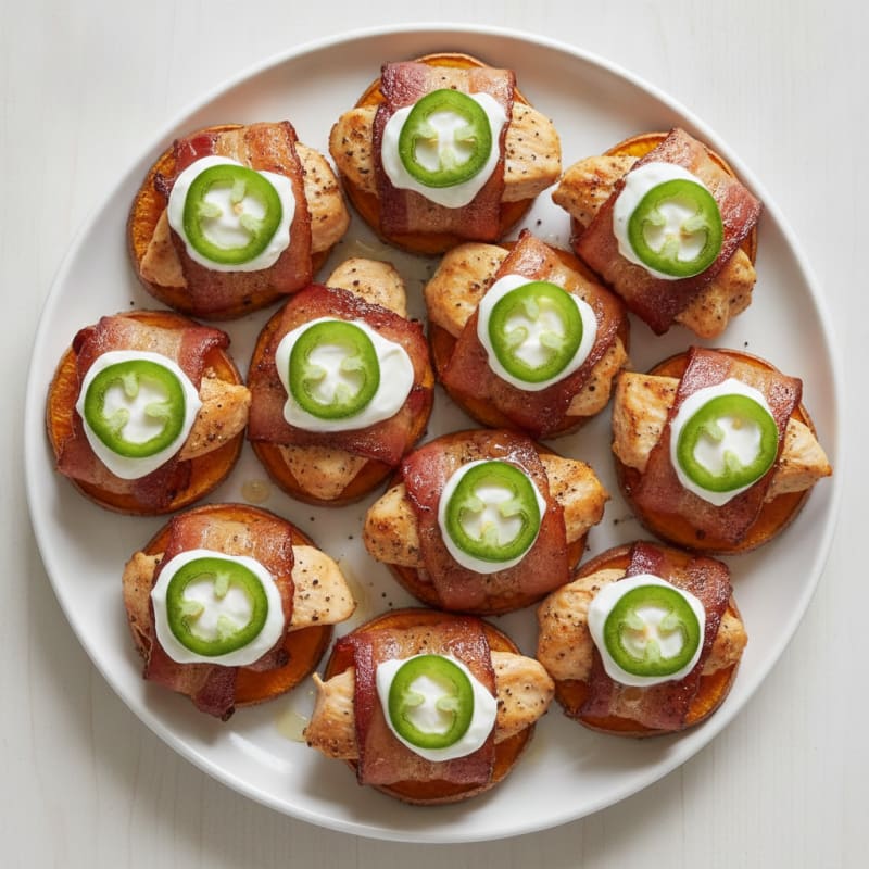 Bacon-Wrapped Jalapeño Chicken Sliders
