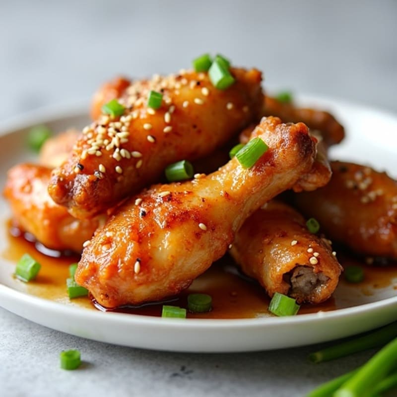 Crispy Honey-Garlic Chicken Wings