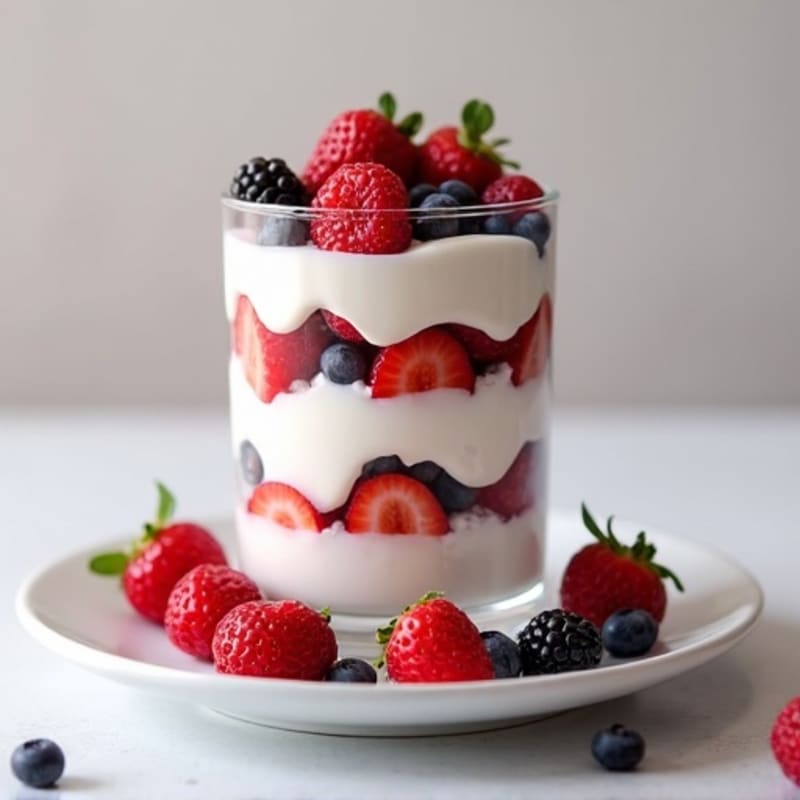 Greek Yogurt Protein Parfait with Berries