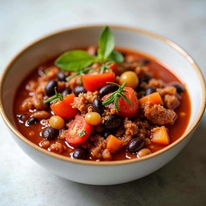 Slow-Simmered Three Bean Turkey Chili