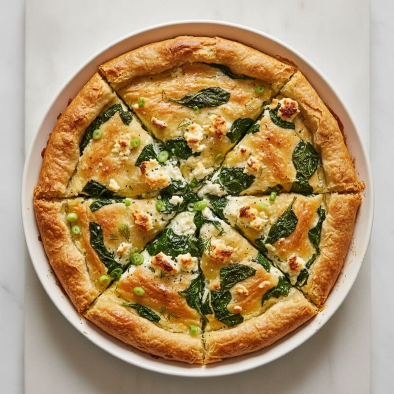 High-Protein Spinach and Feta Phyllo Pie