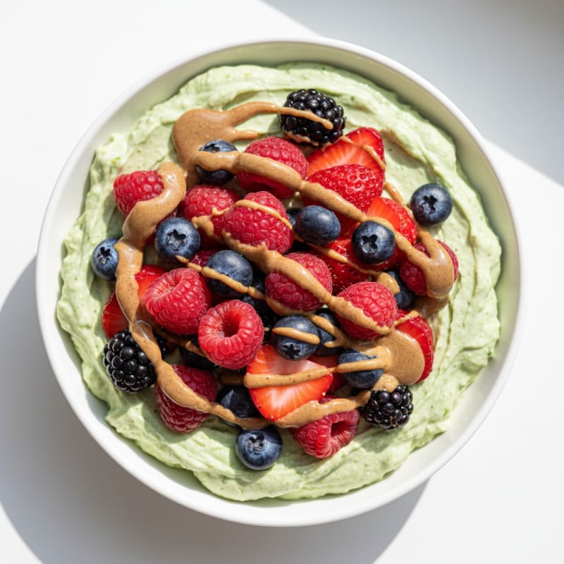 Creamy Greek Yogurt Protein Mousse with Mixed Berries