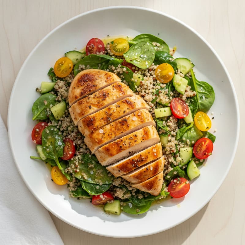 Lemon Herb Chicken and Quinoa Salad
