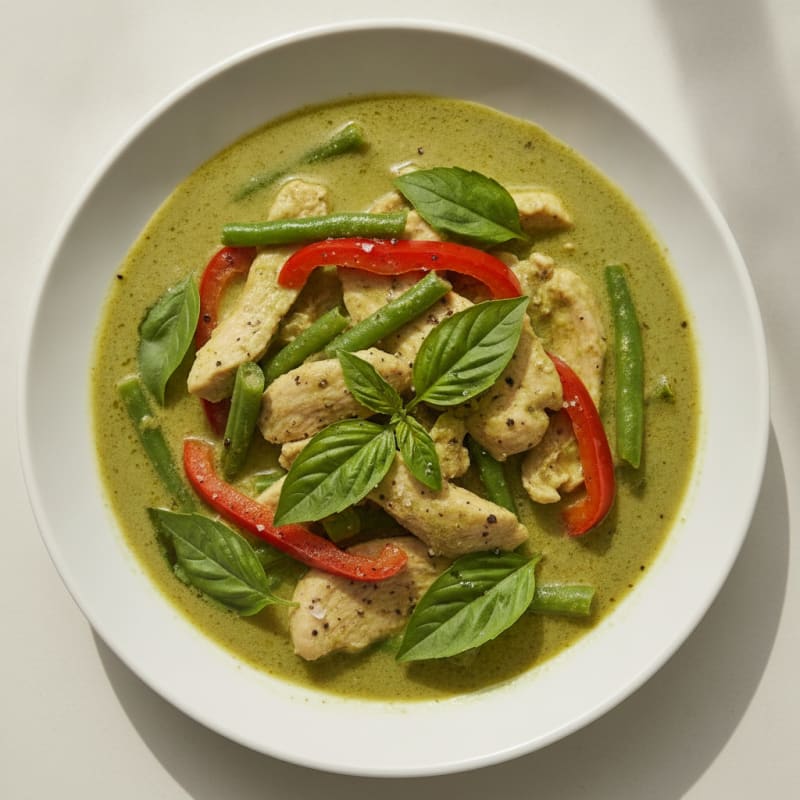 Green Curry Chicken with Coconut Milk