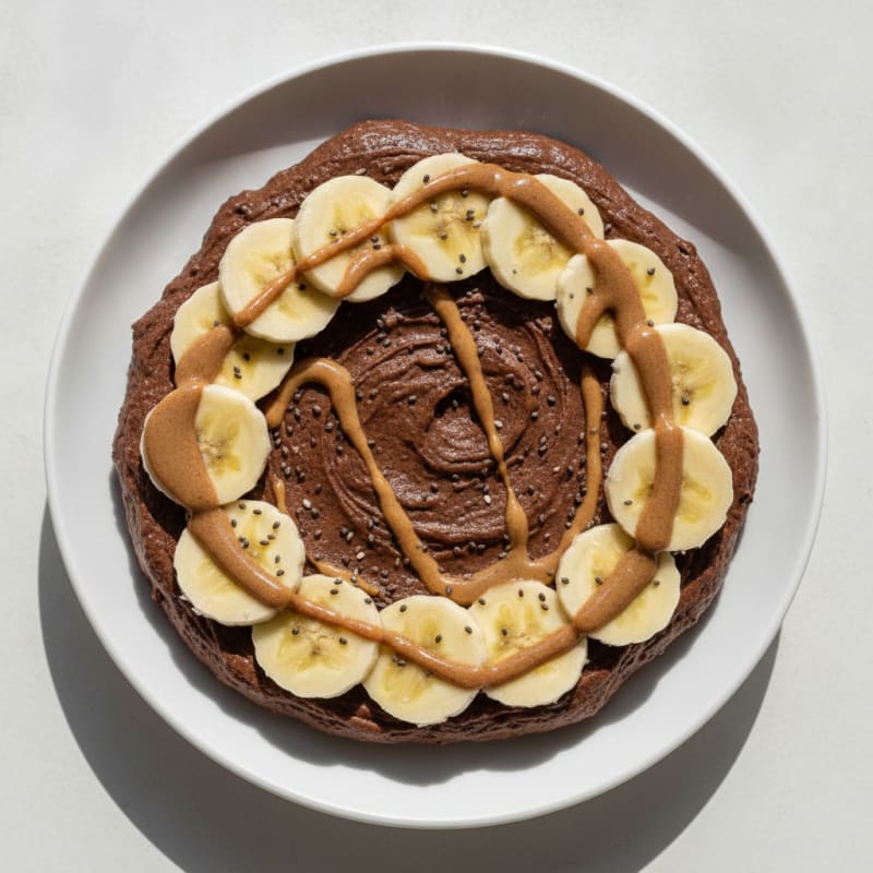 Silky Chocolate Protein Pudding with Sliced Bananas