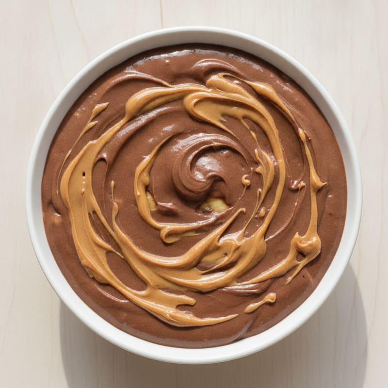 Chocolate Protein Pudding with Peanut Butter Swirl